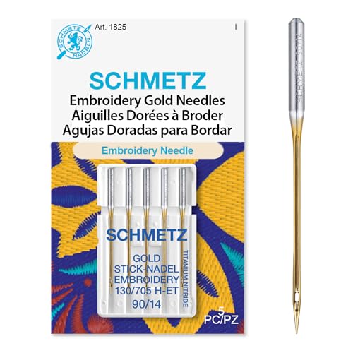 SCHMETZ Gold Embroidery 90/14 Needles